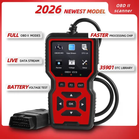 V519 Car Diagnostic Scanner Tool Automotive OBD2 Scanner for Engine Health Check with Color Screen