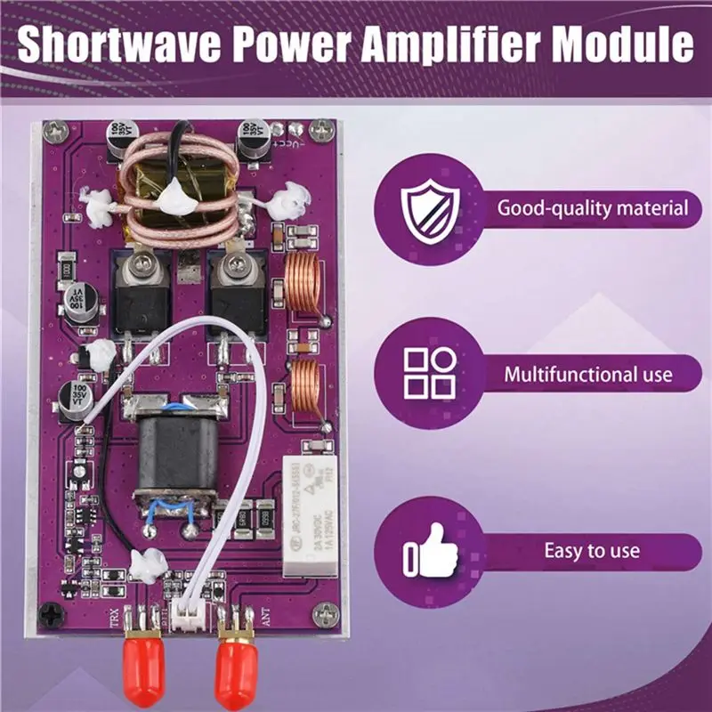 A25P 50W Shortwave Power Amplifier 50W Shortwave Power Amplifier Module With Low-Pass Filter Supporting 2Mhz-30Mhz Frequency Ran
