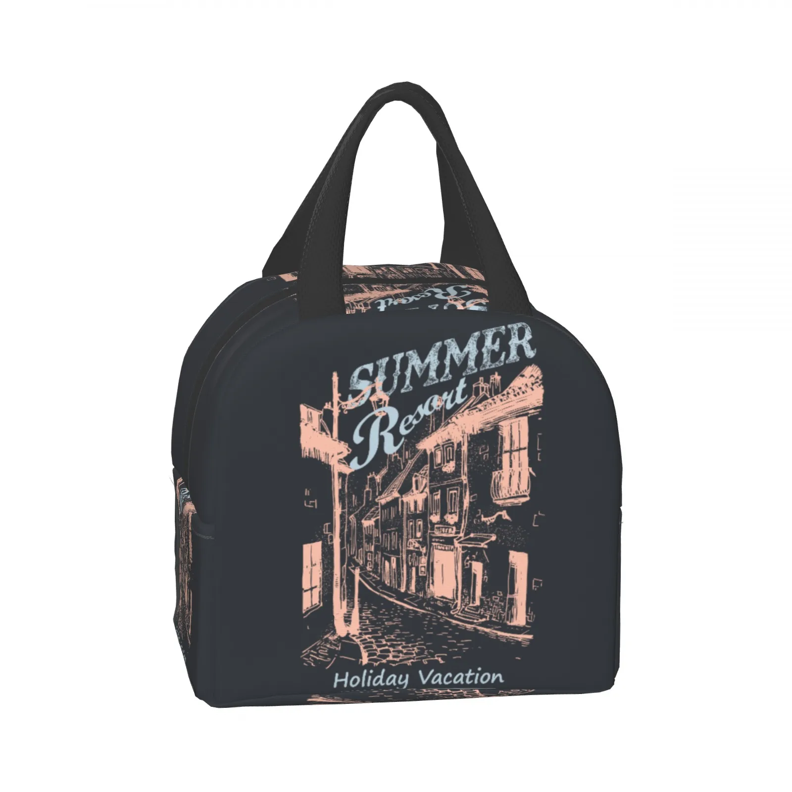 

Летняя сумка для обеда для женщин и мужчин, холодильник, термоизолированные ланч-боксы для взрослых, офиса, детей, сумка для ноутбука «Снова в школу»