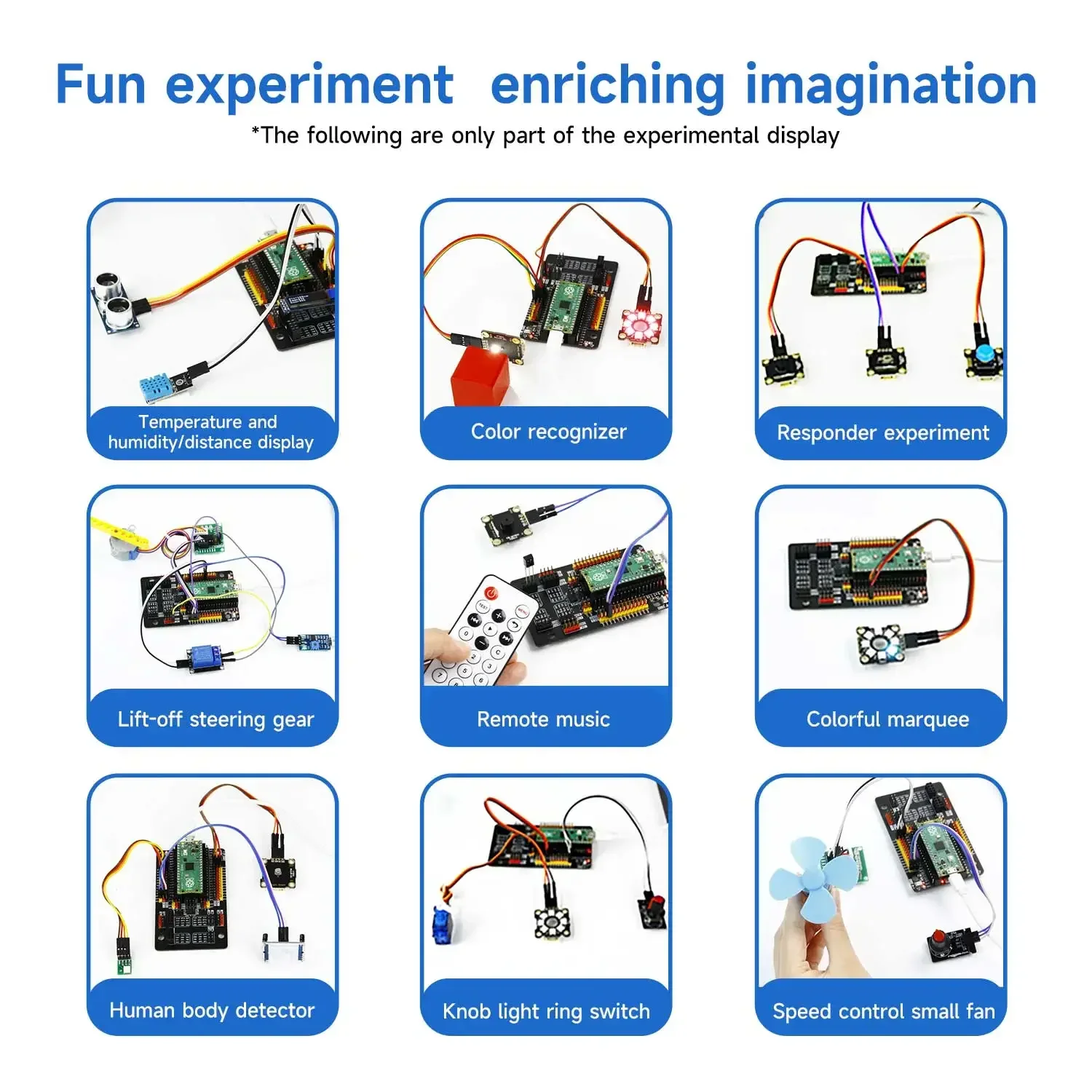 Raspberry pi pico2 sensor starter kit de aprendizagem com módulos eletrônicos diy programação micropython para crianças adultos conjunto completo