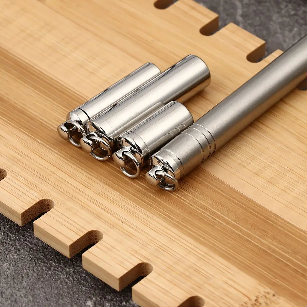 Unisex Pill Case Stainless Steel Ashes Urn Perfume Vial Pendant Cylinder Tube Wishing Bottle