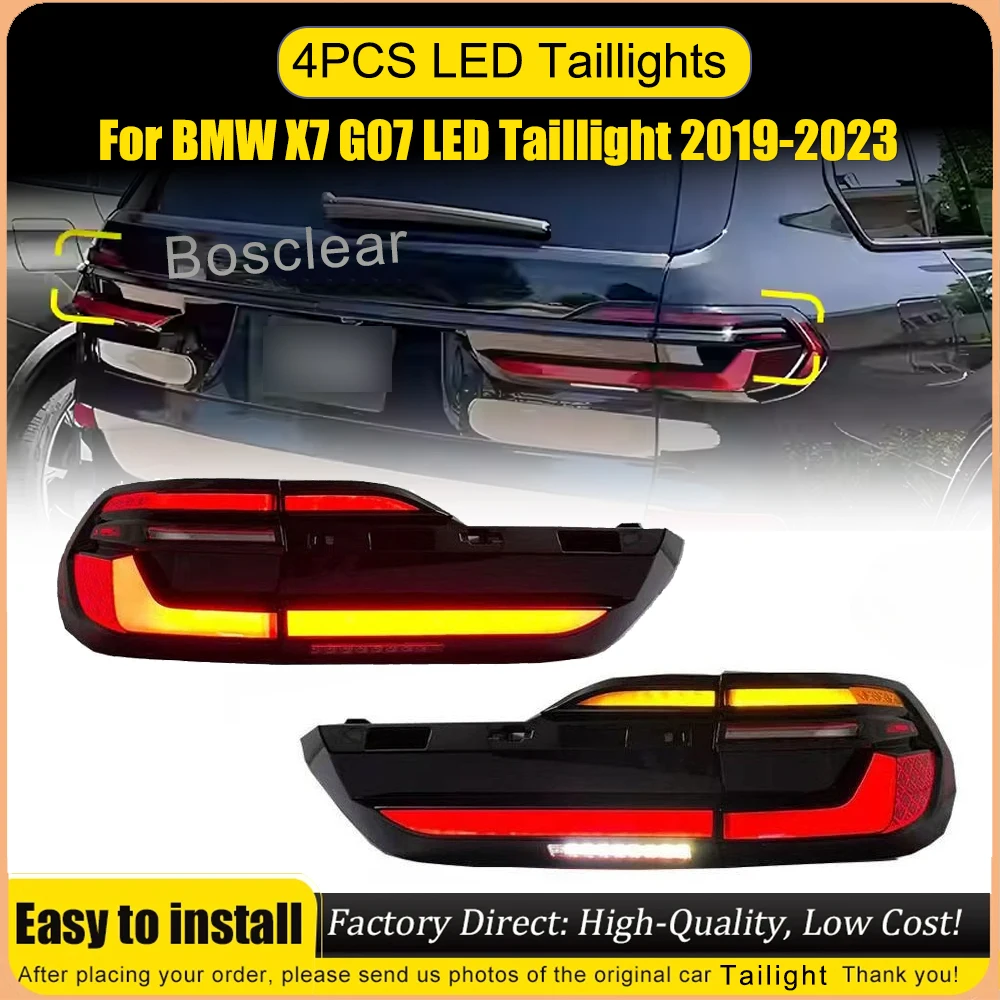 

1 Paris светодиодные задние фонари в сборе для BMW X7 G07 2019 2020 2021 2022 2023 2024 Задние фонари Задние фонари Тормозной сигнал поворота Plug And Play