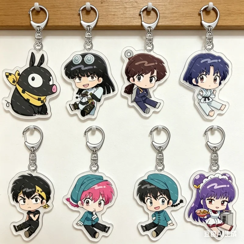 

Ranma Half Ranma Saotome Acrylic Figure Keychain Desk Decoration Anime Stand Pendant Fashion Bag Charm