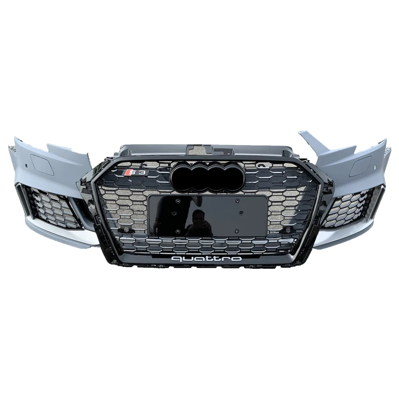 

Front bumper with grill for audi general version A3 cosmetic into rs3 car body kits rear bumper 2017 2018 2019 2020