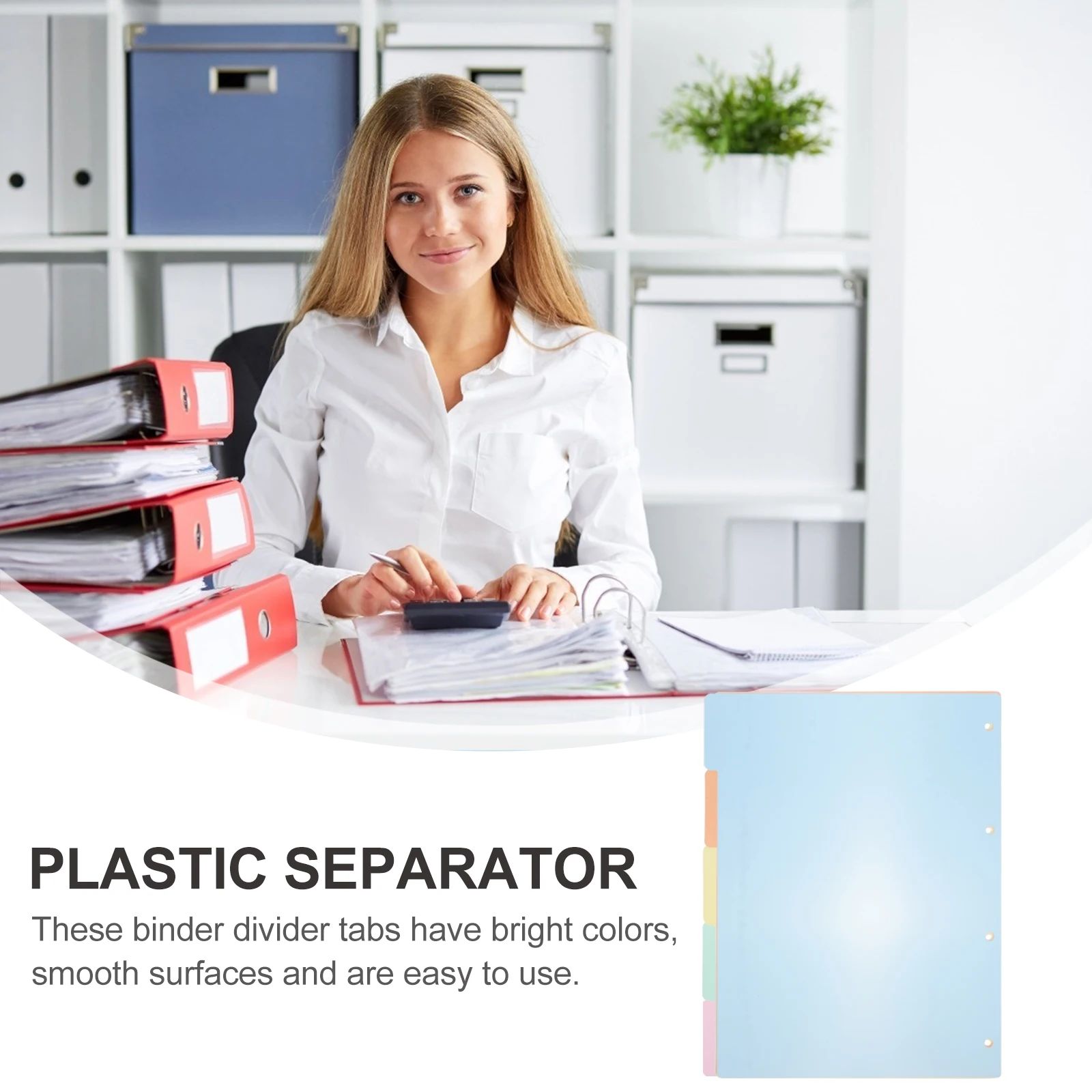 

10Pcs Binder Dividers Labels Plastic Index Tabs A5 Multicolor Office Index Dividers for Organizing Documents School Office