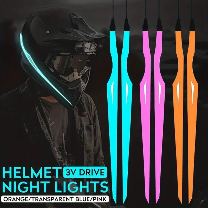 1pcs Light Up Your Ride Motorcycle LED Warning Strip with Multicolor Reflective Lights Light Film DIY Helmet Strip Accessories