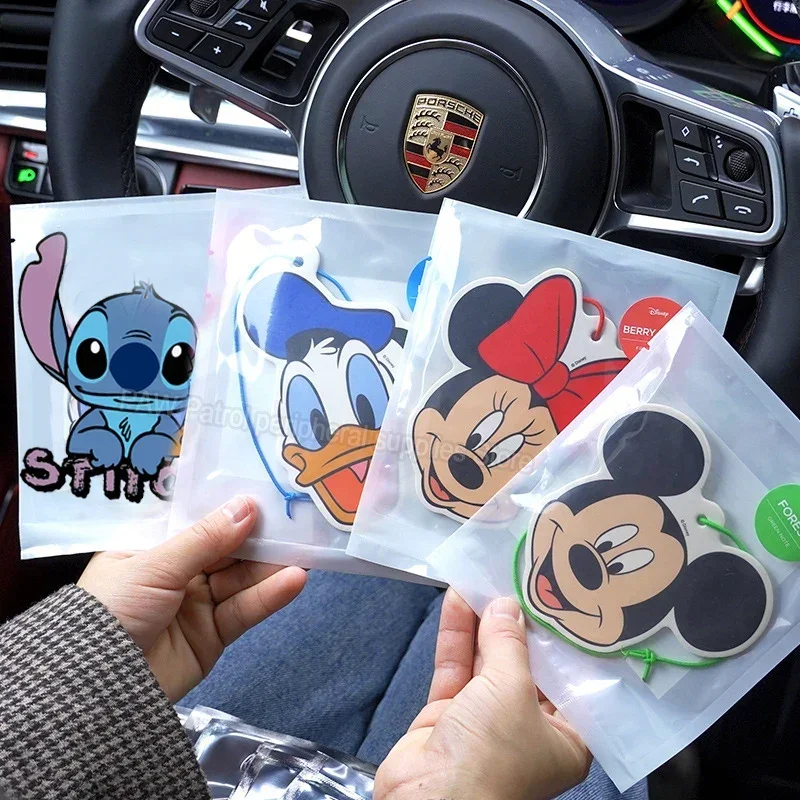 

Disney Anime Mickey Mouse Stitch Aromatherapy Tablets Car Aromatherapy Remove Odor Cleanse Children's Gift Toys Cartoon Pendant