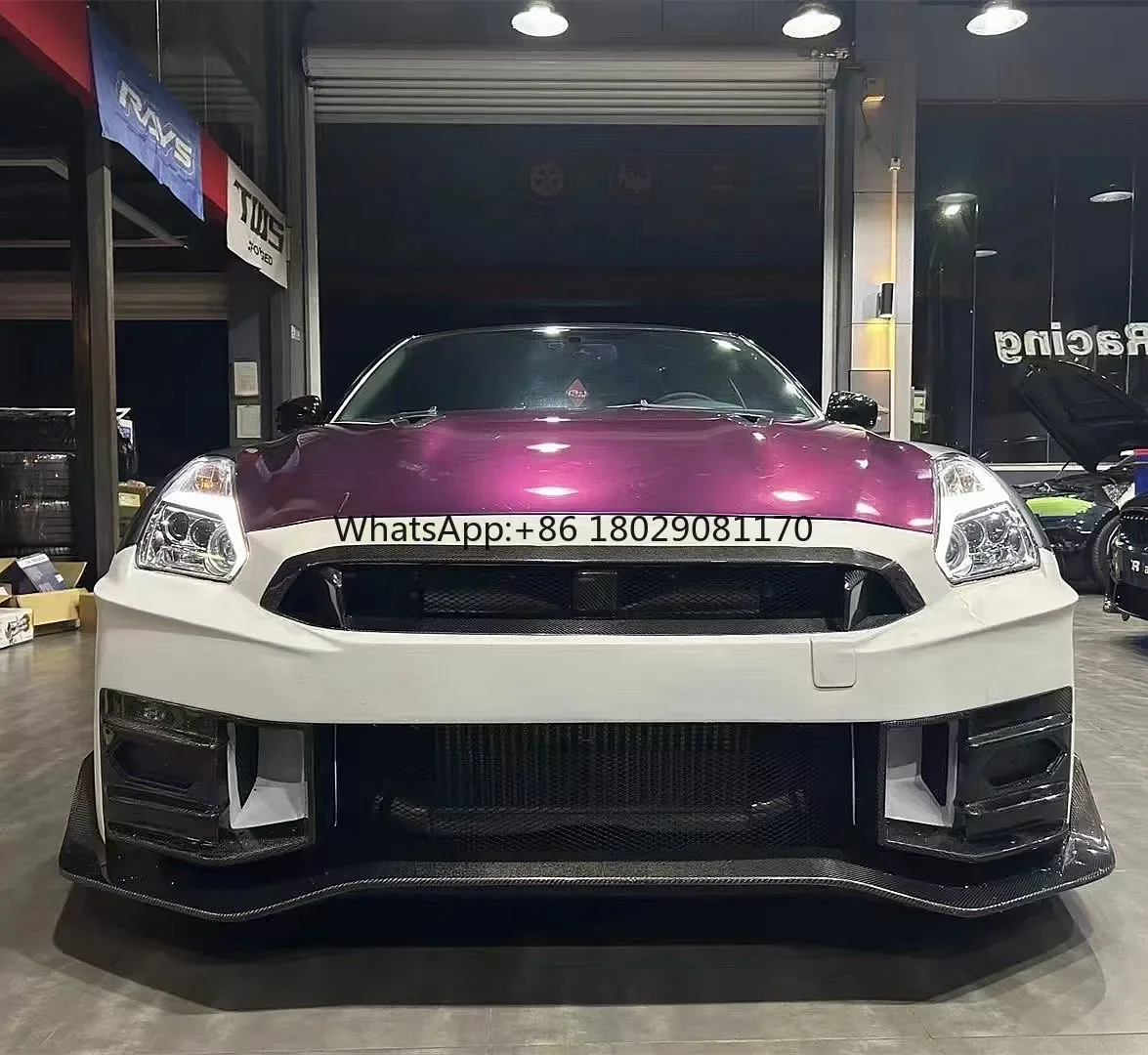 Updated 2023 NISMO style carbon fiber front and rear bumper front lip rear lip body kit for the 2008-2021 Nissan GTR35