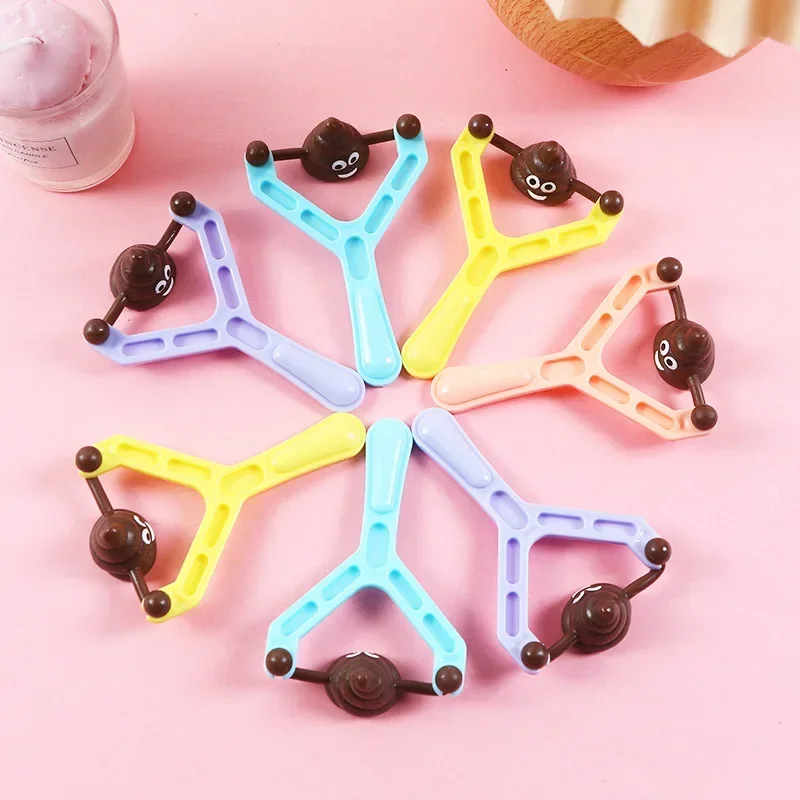 10Pcs Funny Shooting Fake Poop Slingshot Launcher Toys for Kids Birthday Party Favor Bag Piñata Filler Party Gifts Supplies