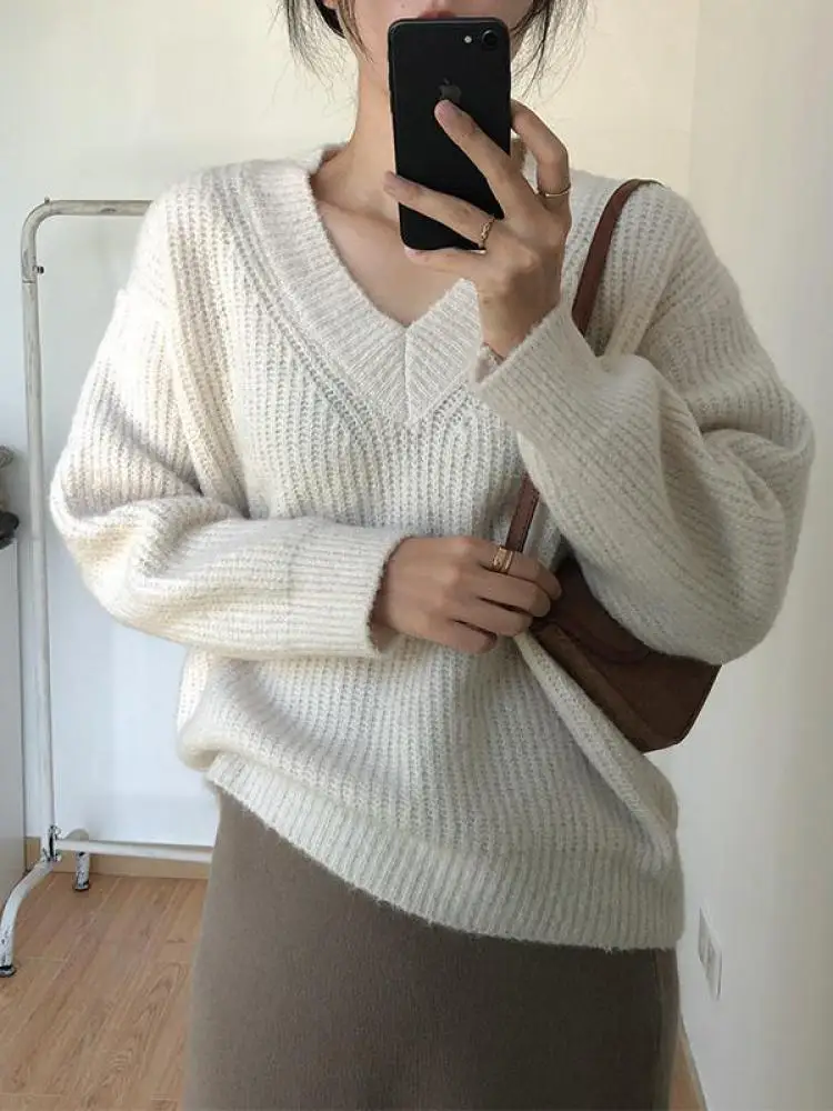 Autumn Winter Sweater pullovers Women 2024 loose thick Sweater Pullover women oversize sweater jumper