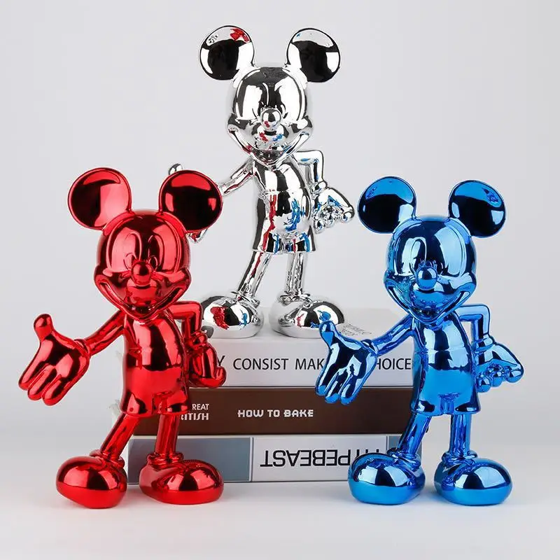 Welcome Mickey Mouse Action Figure Simple Modern Collection Doll 29cm Fashion Room Ornaments Statue Mickey Decoration Model Toys