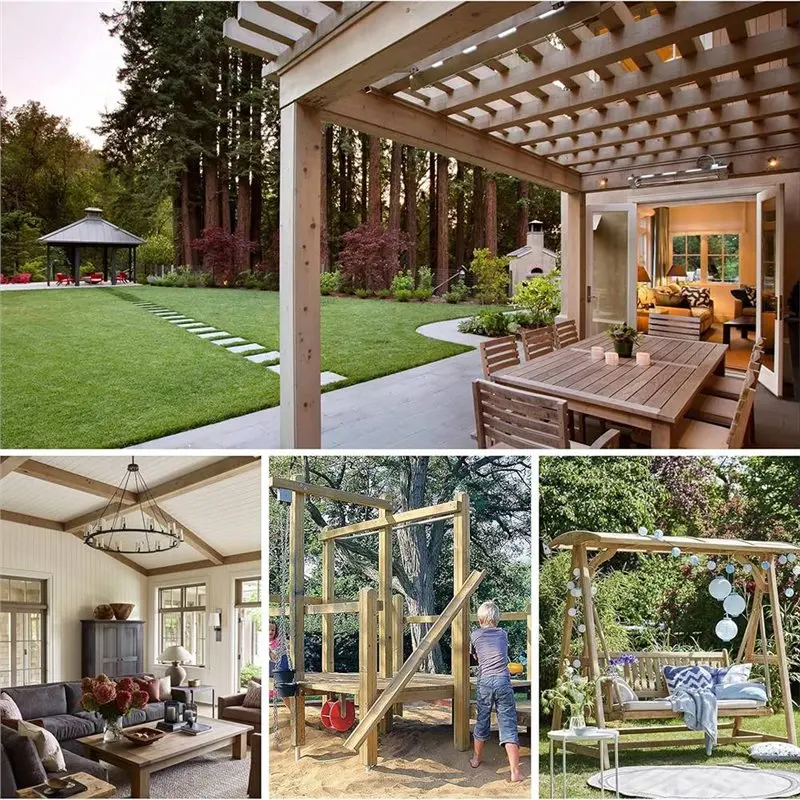 

AC23-Mounting Flanges Concealed Joist Hangers 4 Pack For 2X4in Beams Outdoor Trim For 2X4in Support Swing