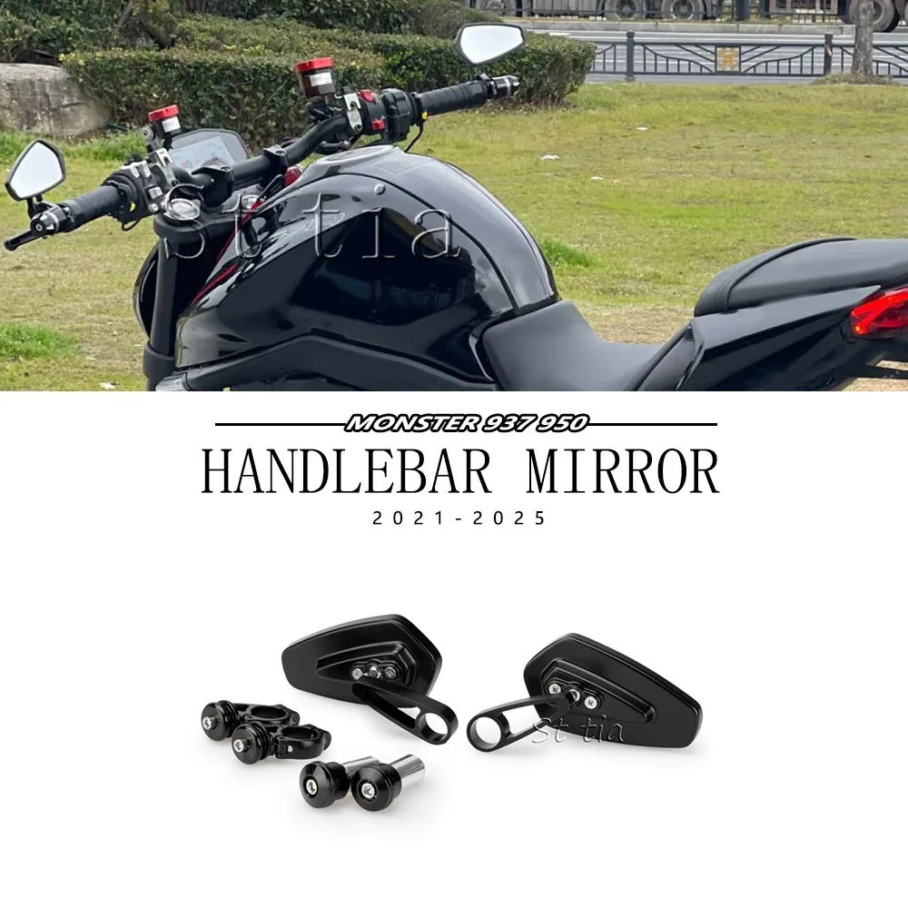 Motorcycle Rear View Mirrors For Ducati Monster 937 950 2021-2025 2024 CNC Anti-Glare Handle Bar End Mirrors MONSTER 950 937 SP