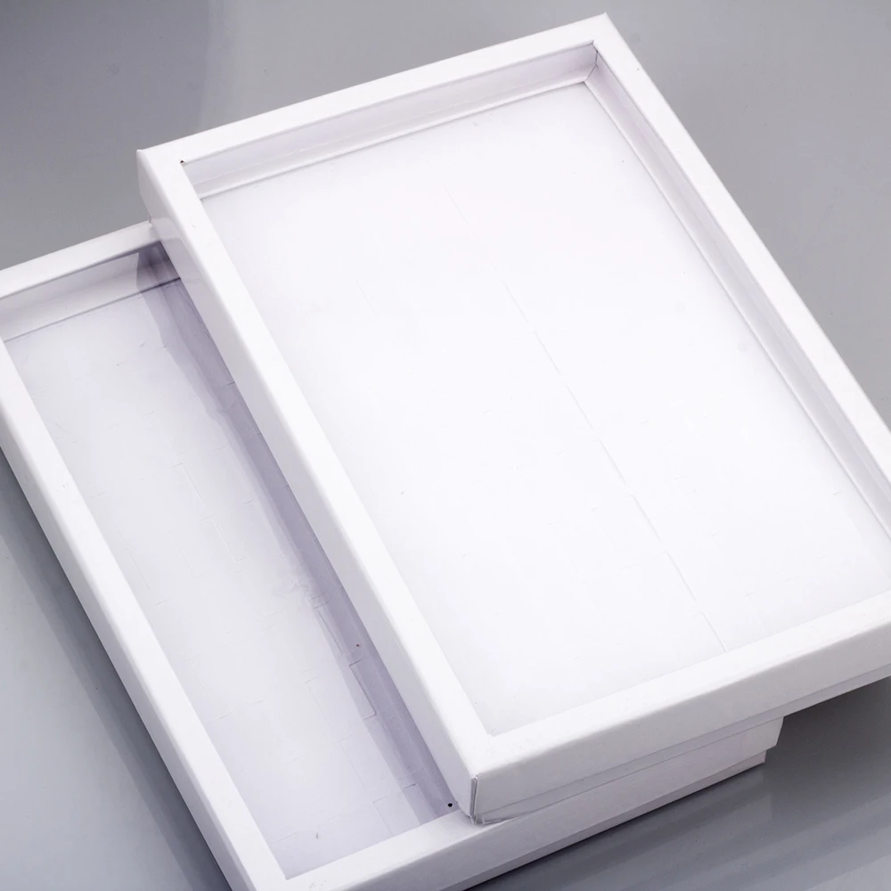 100 Slot White Ring Display Box Jewelry Preventing Gray Layer Storage Box