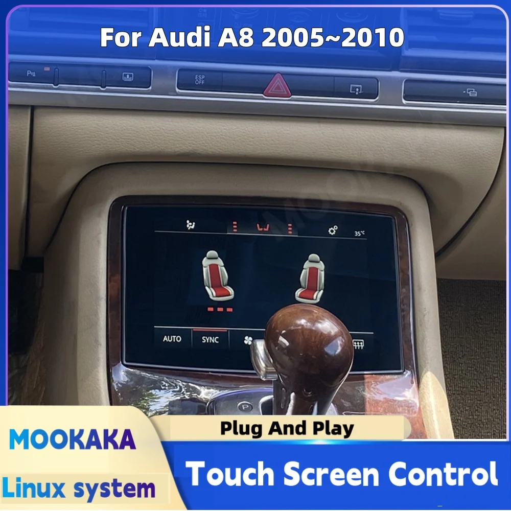 9 Inch Touch Screen Climate Control Panel For Audi A8 2005~2010 Digital AC Panel Screen Air Conditioning Upgrade