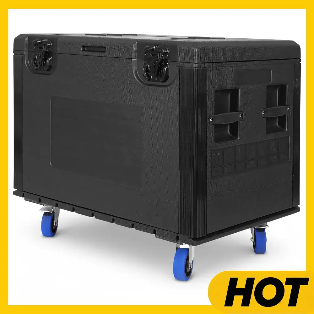 

Professional Wire Spare Parts Box with Wheels Outdoor Stall Wheeled Tool Box Waterproof for Pro Audio & DJ Equipment Storage