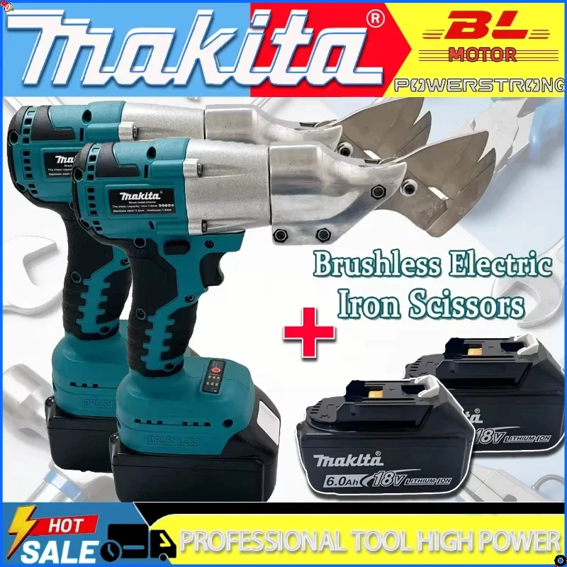 

Makita Cordless Electric Iron Scissors Machine Brushless Rechargeable Professional Metal Cutting Tool Sheet Shear Cutter Tools