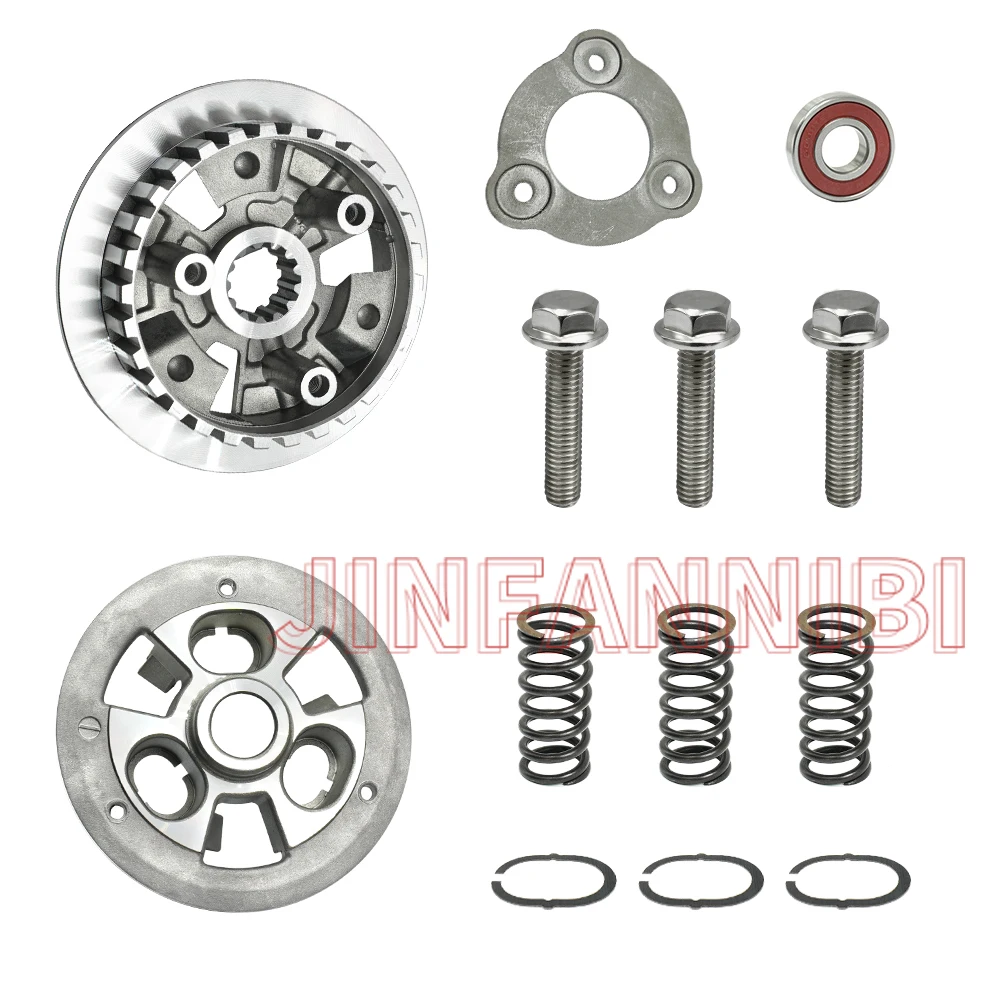 Clutch Center Inner Hub & Outer Pressure Plates for Kawasaki Ninja 400 2018 2019 2020 2021 2022 2023 2024