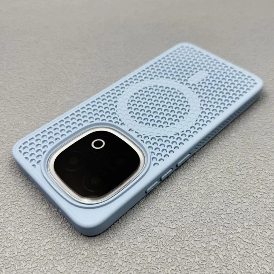 For IQOO Z10 Turbo Plus Magnetic Case Fashion Honeycomb Heat Dissipation TPU Cover For Iqoo Z10 Turbo Pro Skin-friendly Feel