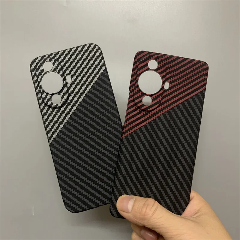 Case For HUAWEI Nova 12S 11 Pro Luxury Carbon Fiber Texture PC Cover For HUAWEI Nova12S 12 S 11 Pro Shockproof Bumper Funda