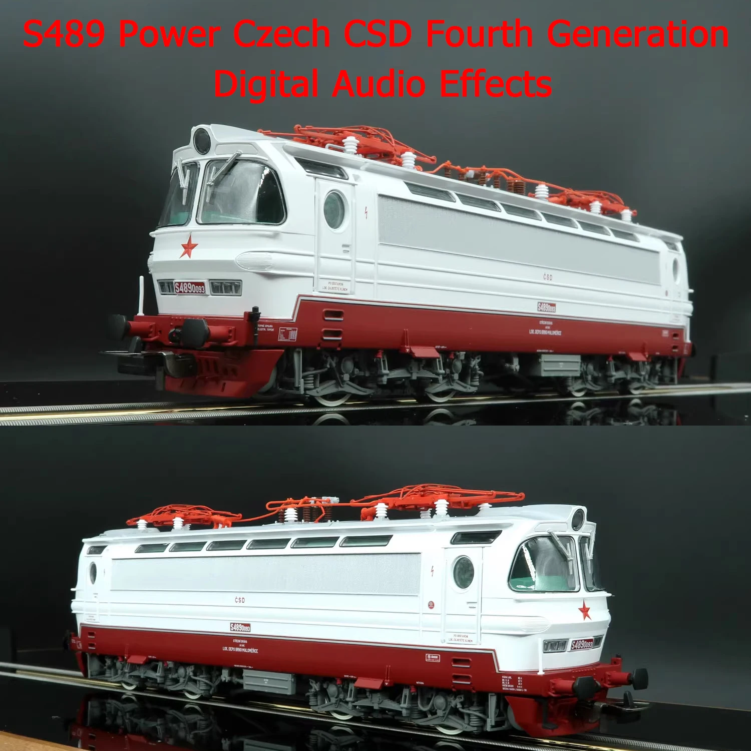 

PIKO HO Scale Toy Train 21741 S489 Electric Czech CSD Fourth Generation CDD Red and White Version Train Model Boys Gift
