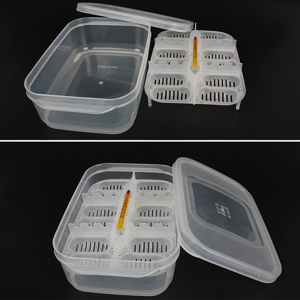 

Transparent Breeding Isolation Box Incubator Hatching Boxes for Snakes Lizards Pets with Thermometer ( Color)