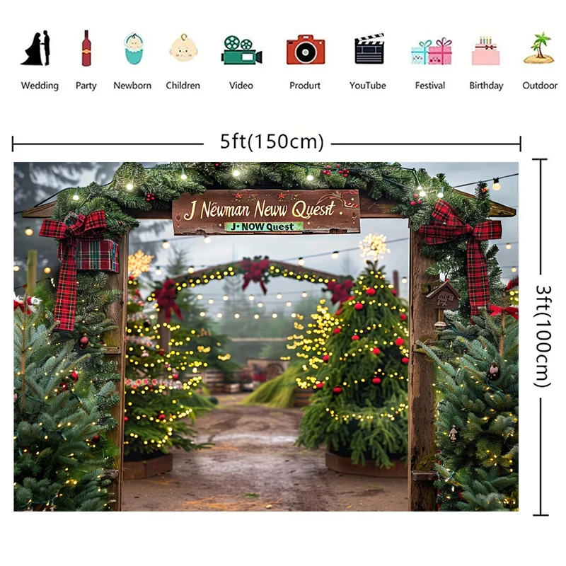 Mocsicka Christmas Photography Background Winter Xmas Wreath Decoration Props Holiday Party Family Photo Backdrops Studio