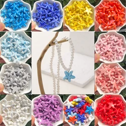10pcs Starfish Shape Ceramic Beads 18mm Colorful Glazed Porcelain Handmade Beads for Jewelry Making DIY Pendant Crafts Accessory