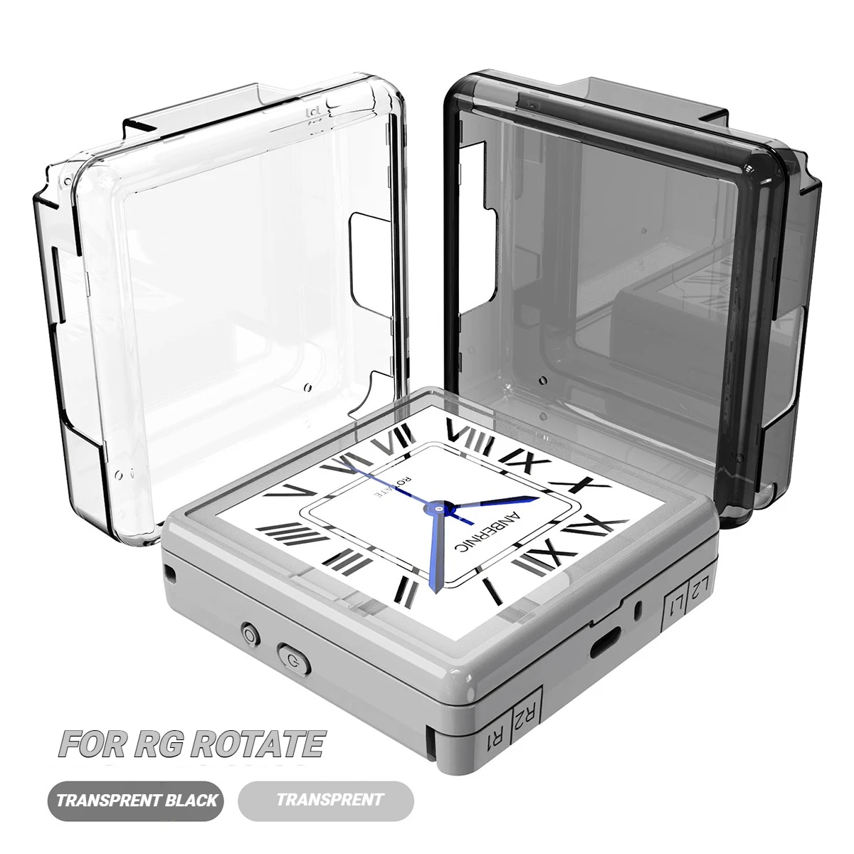 Transparent PC Hard Case For Anbernic RG Rotate Protective Case Game Console Dedicated Shock and Impact Protective Cover