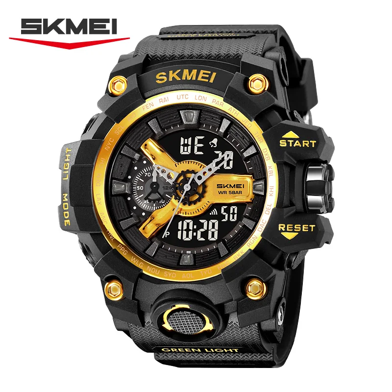 SKMEI 2396 Japan Digital Movement Back Light Military Watch for