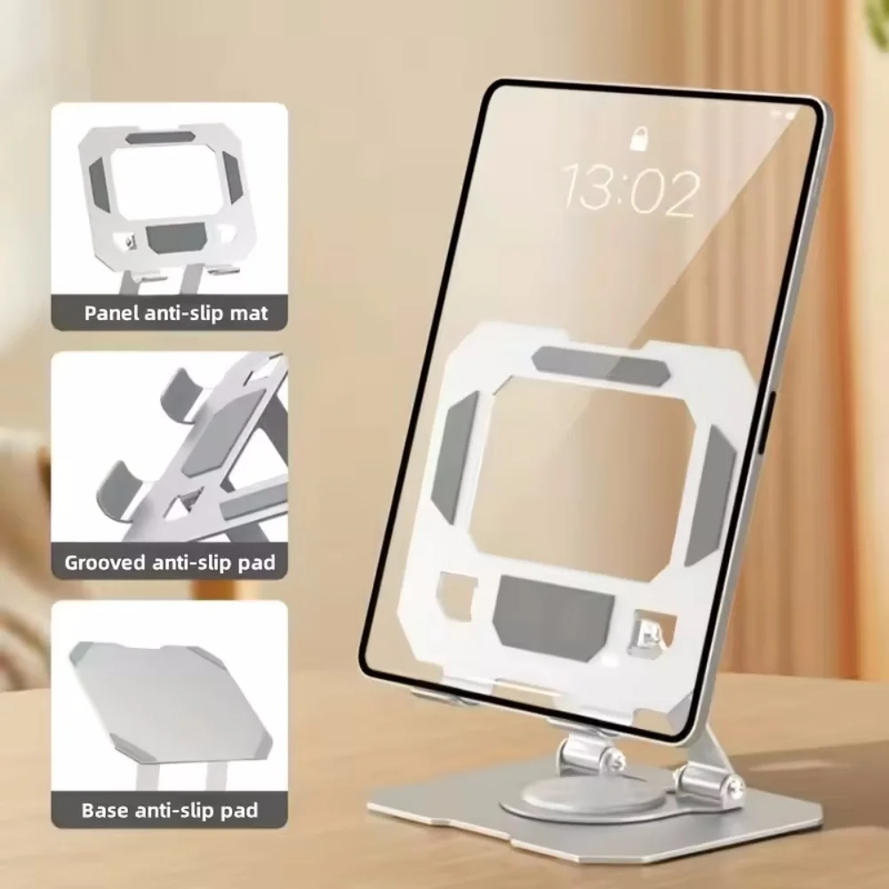 360 °   Obrotowy stojak na tablet, regulowany, składany uchwyt biurkowy kompatybilny z tabletami i laptopami o przekątnej 4,7-12 cali, takimi jak iPad Pro/Air/Mini. — zdjęcie produktu 2