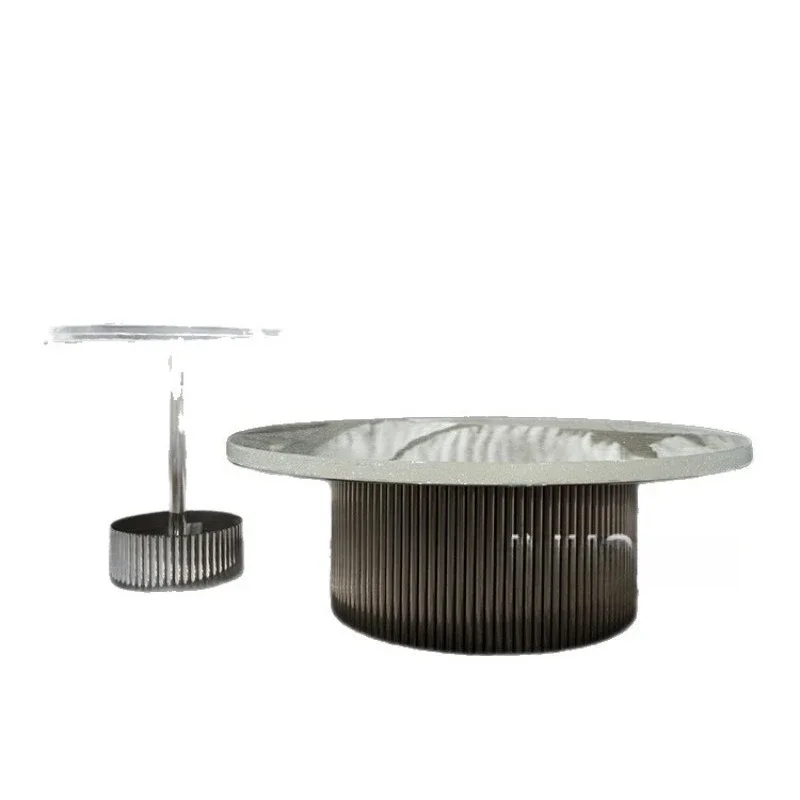 

Italian minimalist crystal coffee table, small apartment simple light luxury coffee table