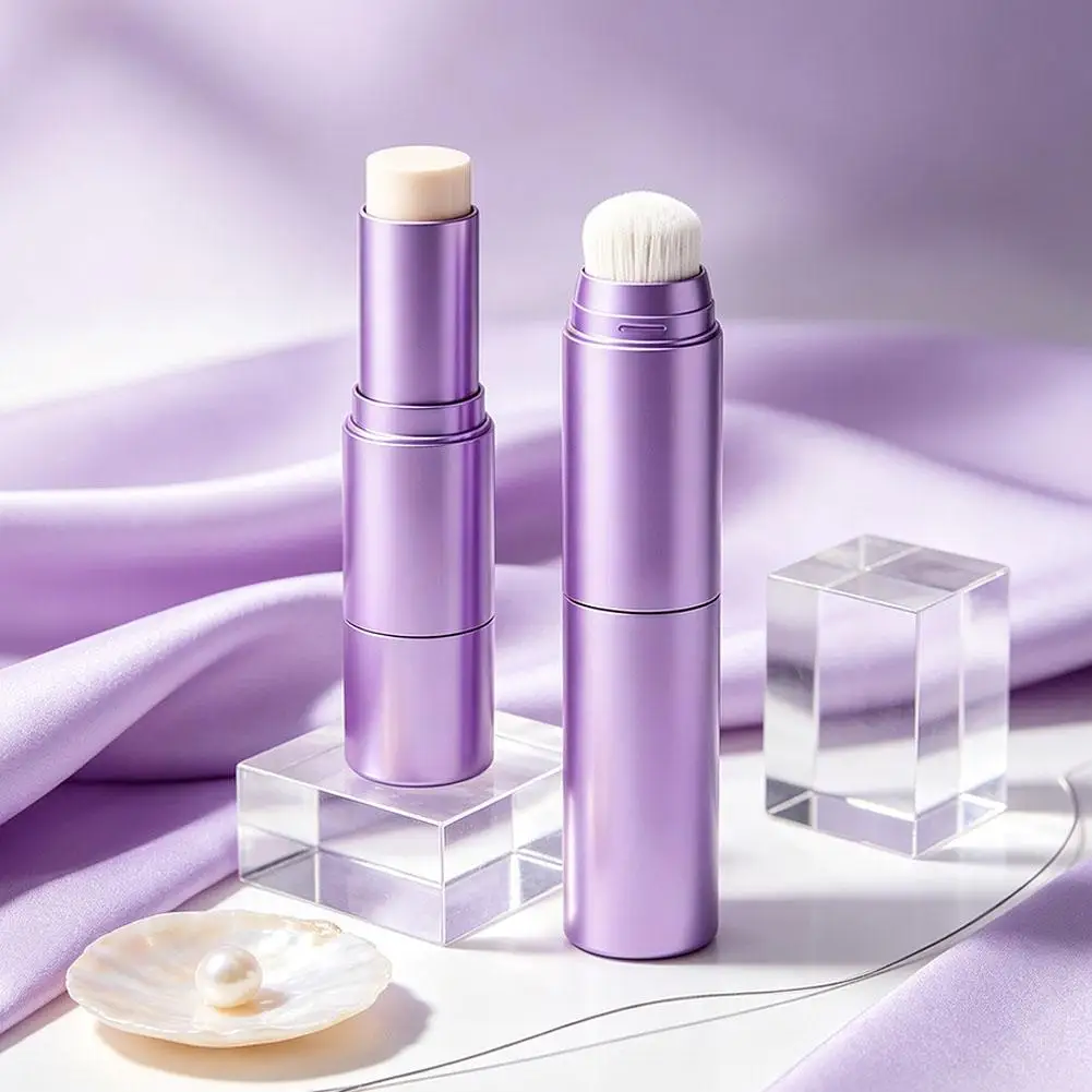 2 in 1 Color Changing Foundation Stick Integrated Brush Long Lasting Full Coverage Concealer For Smooth Radiant Looking Skin