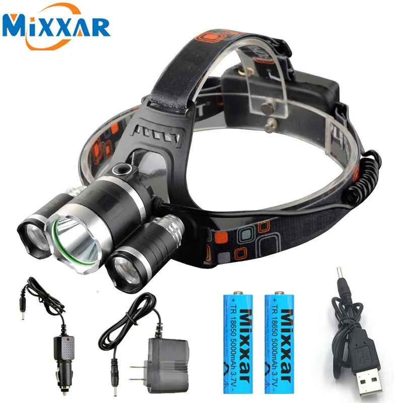 ZK20 LED Headlamp Waterproof Light Camping/Fishing Head Light Powerful Adjustable Head Lamp Use 18650 Battery