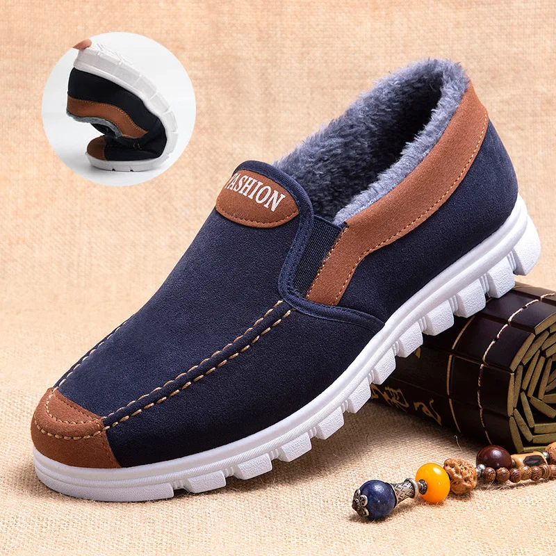 ​ Botas Brunch para el día de Año Nuevo, diseño térmico para hombre, calor en todo el pie, parte superior de cuero brillante, antideslizante para calles heladas ​