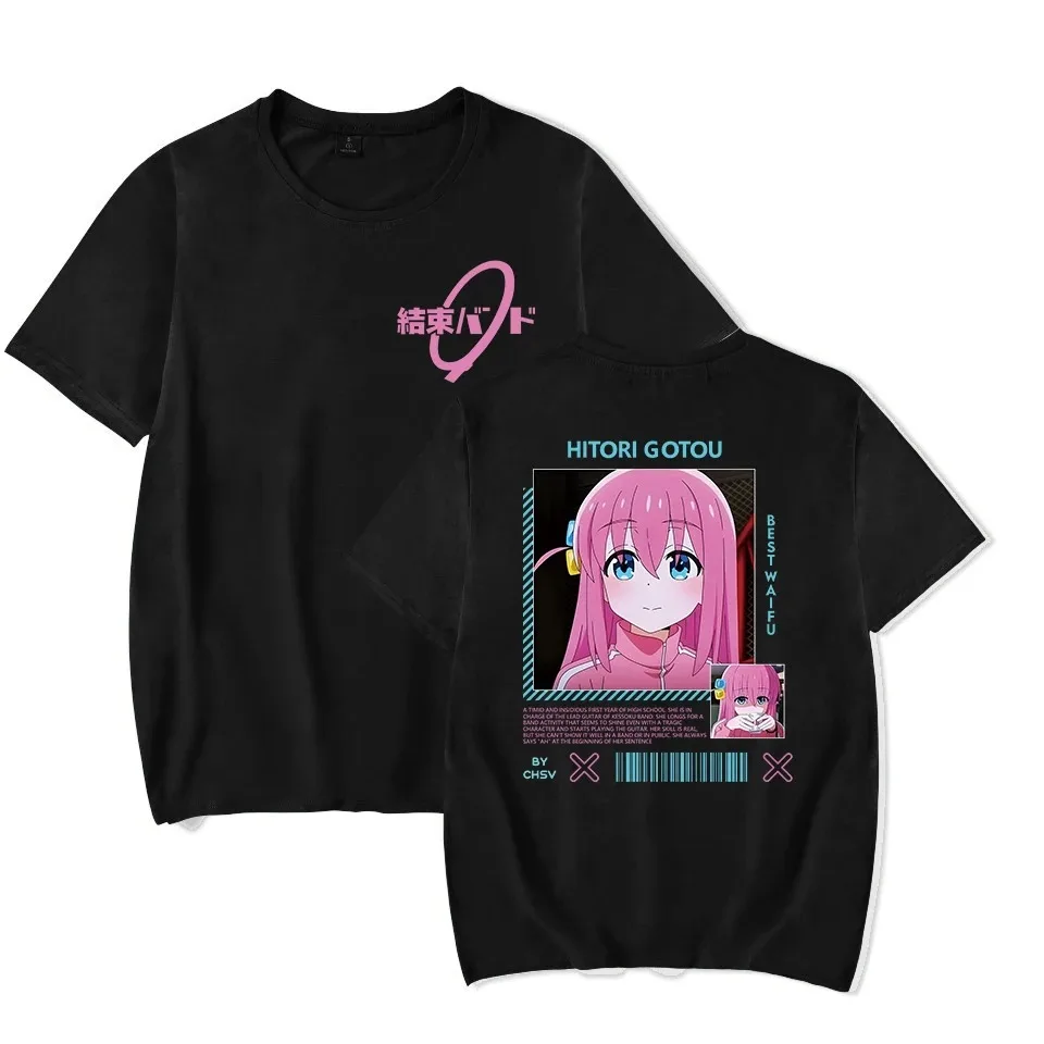 Comfortable Hip Hop Pattern Short Sleeve T-Shirt Classic Special Edition Bocchi The Rock Gotou Hitori Manga Anime T-Shirt Top