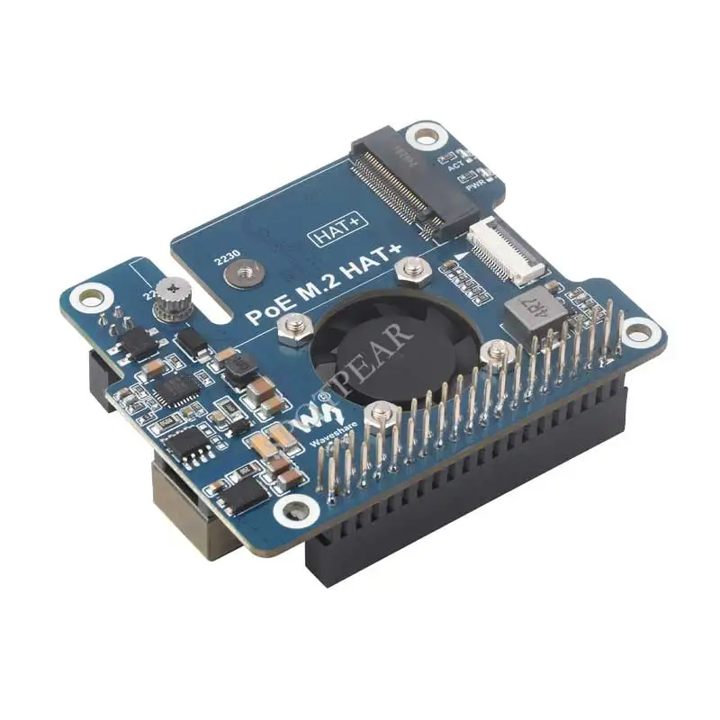 Imagem -03 - Raspberry pi Poe e Pcie para M.2 Nvme Ssd Board Hat p5 2242 2230 Power Over Ethernet