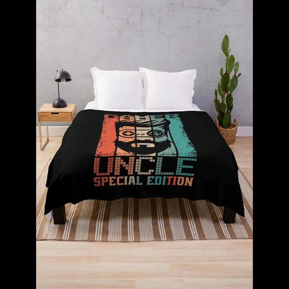 

Одеяло в стиле ретро для геймера с винтажным дизайном дяди для уютного комфорта