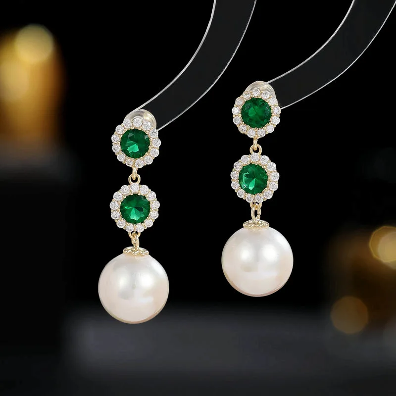 

Earrings S925 Silver Needle French Sweet Temperament Flower Pearl Earrings