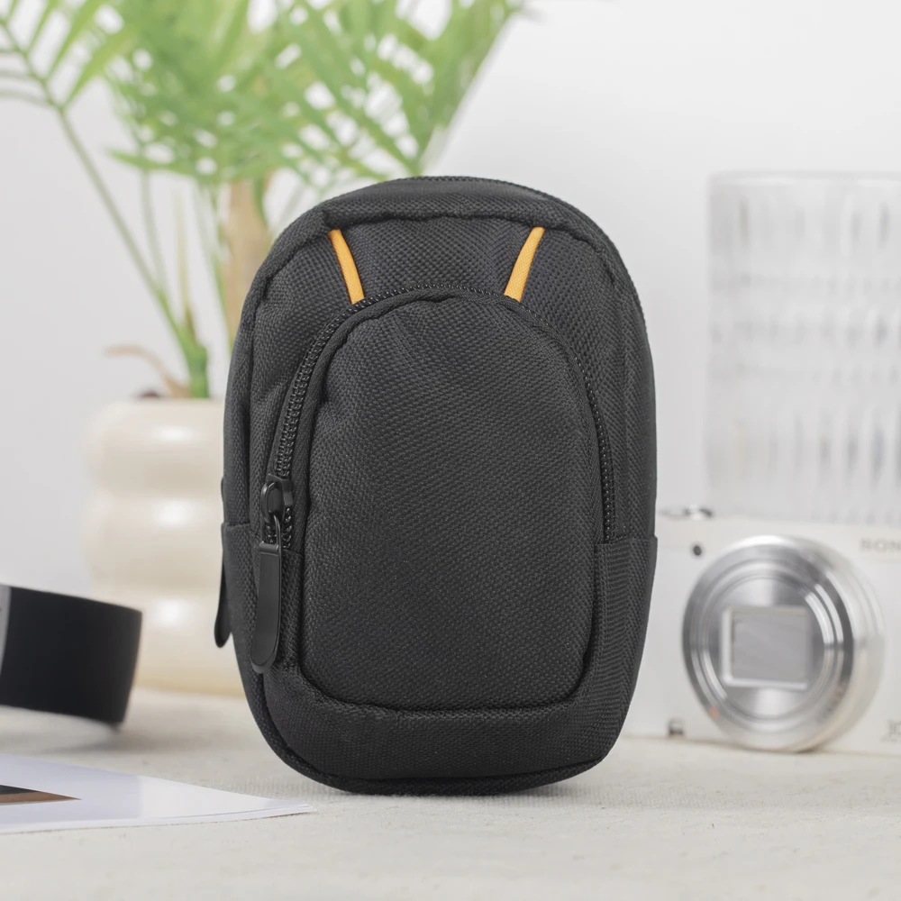 Portable Small Crossbody Camera Bag with Shoulder Strap Compact Zipper Closure Travel Storage Case