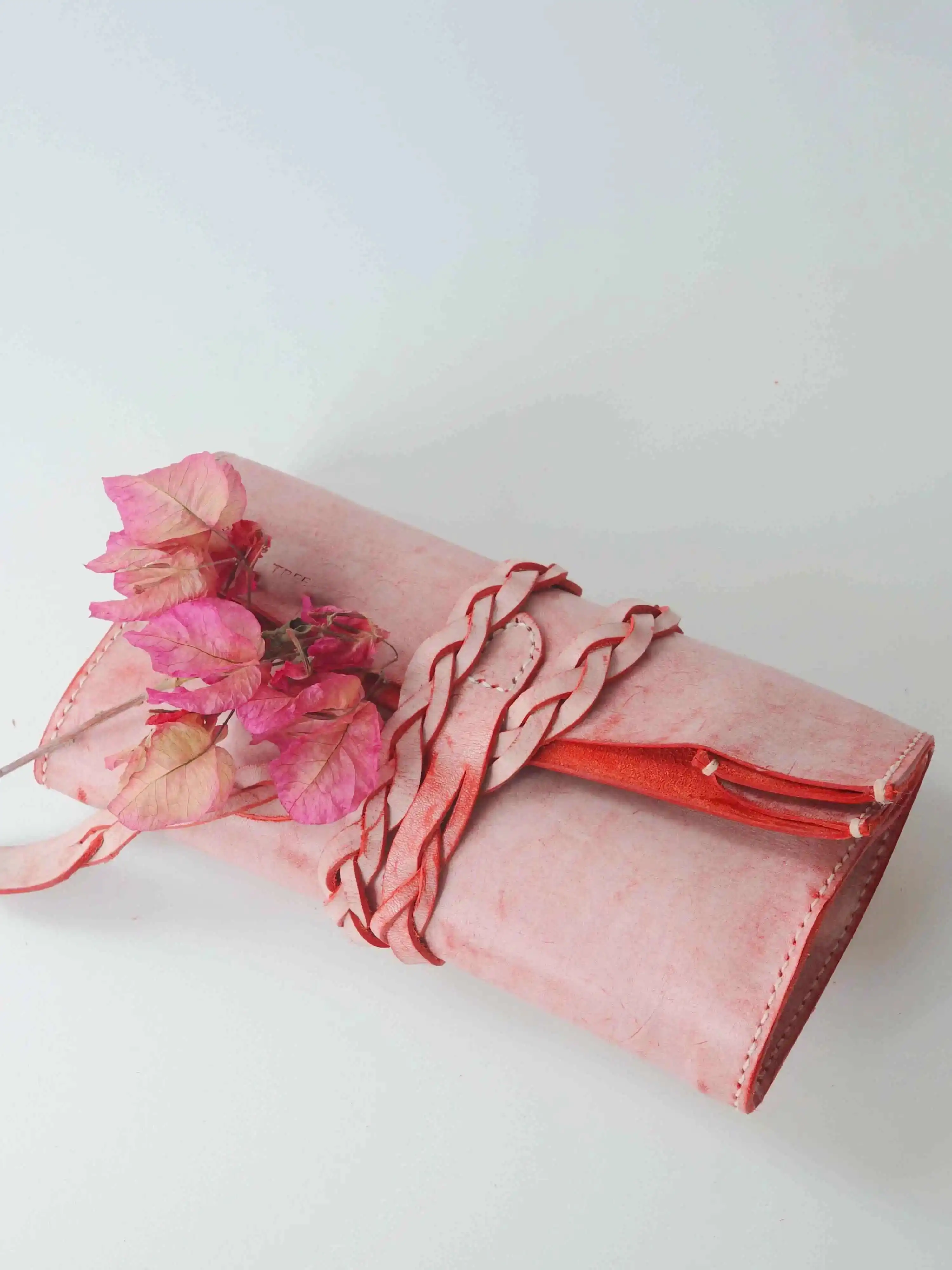 

2025 New Product All Hand Sewn Leather Woven Pen Bag , Pencil Bag