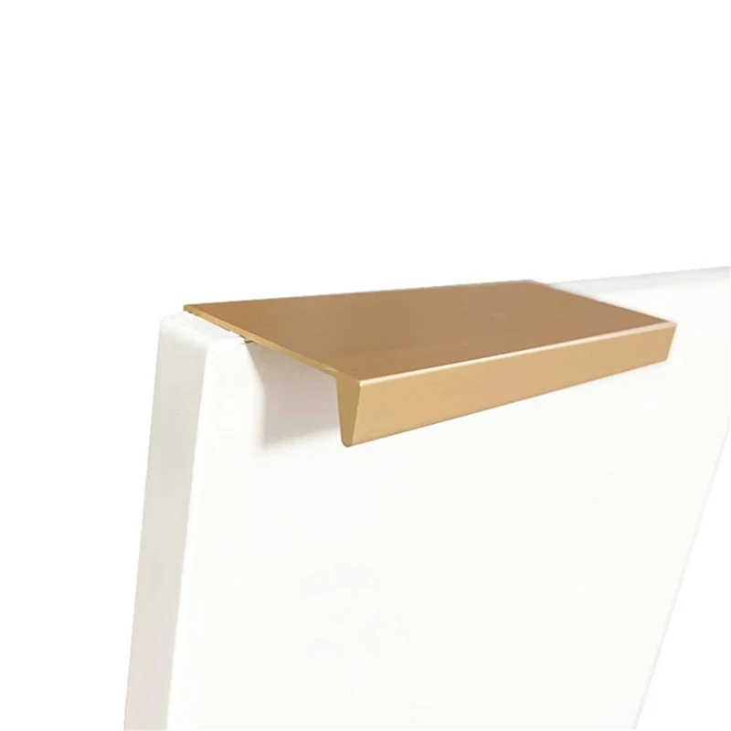Non-punch Furniture Handle Brushed Gold Silver Matte Black Lacquer White Cabinet Handles Hidden for Cabinets and Drawers