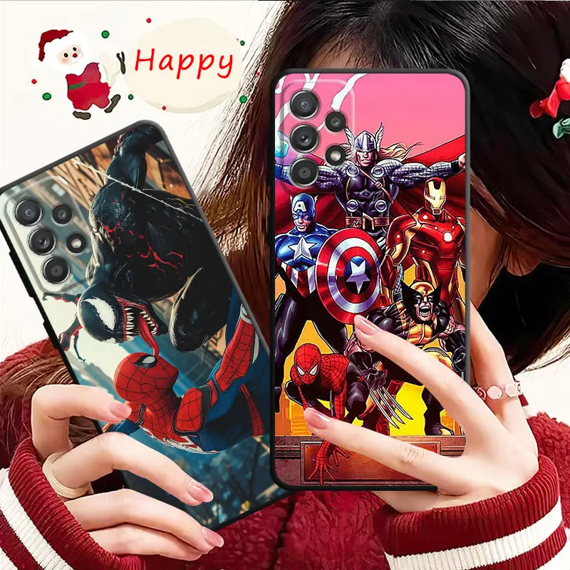 Marvel Spider Man VS Venom Case For Samsung Galaxy A55 A54 A53 A52 A35 A15 A50 A70 A51 A14 A13 A12 A34 A32 A71 A22 A21s A23