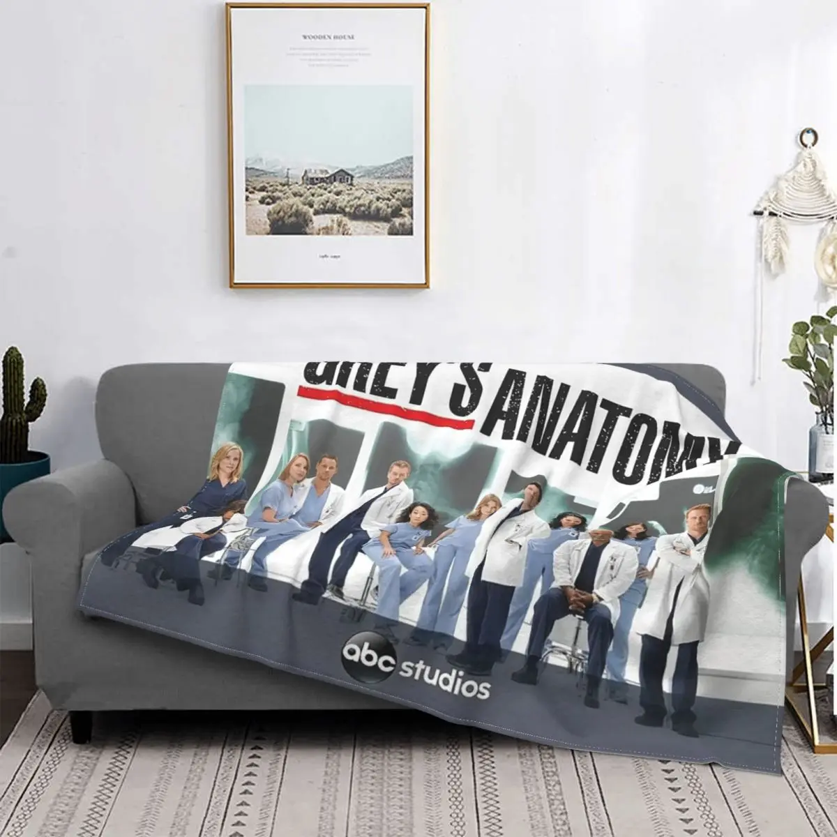 Meredith Grey Derek Shepherd Cristina Yang Blankets Grey's Anatomy Doctor Flannel Novelty Throw Blankets for Bed Lounge Decor