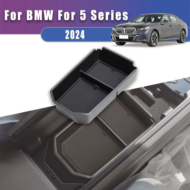 

Premium Car Center Console Organizer For BMW 5 Series 2024 Armrest Storage Box with Pad Anti-Noise Vehicle Interior Accessories