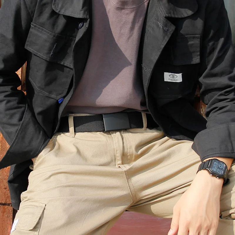 Plus Size Canvas Belt for Men, Gift for Him