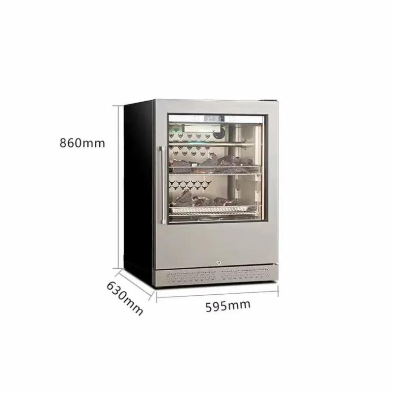 135L Dry Ager Meat Refrigerator Stainless Steel 304 Dry Aging Beef Display Cabinet