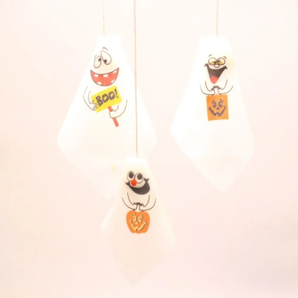 3pcs/set Funny Mini Halloween Ghost Pendant Spooky Fabric Finger Ghost Puppet Ghost Pumpkin Hanging Ghost Outdoor Hanging