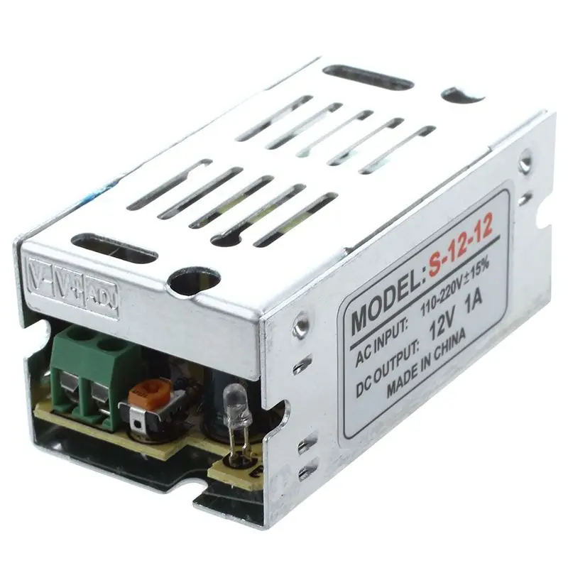 5X Voltage Transformer Power Supply AC 110/220V To DC 12V 1A Silver