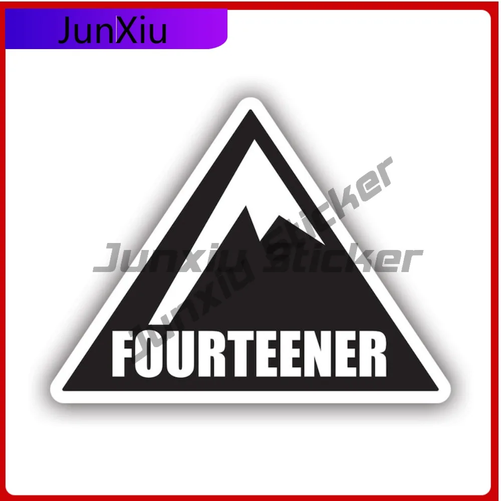 

Black Triangle Fourteener Sticker Creative Decals 14 Mountaineering Mountain Peak Auto Decor Car Sticker Vinyl Decal Waterproof